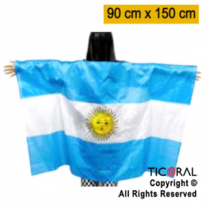 BANDERA DE ARGENTINA CAPA PARA BRAZOS TELA CON SOL 90X150CM